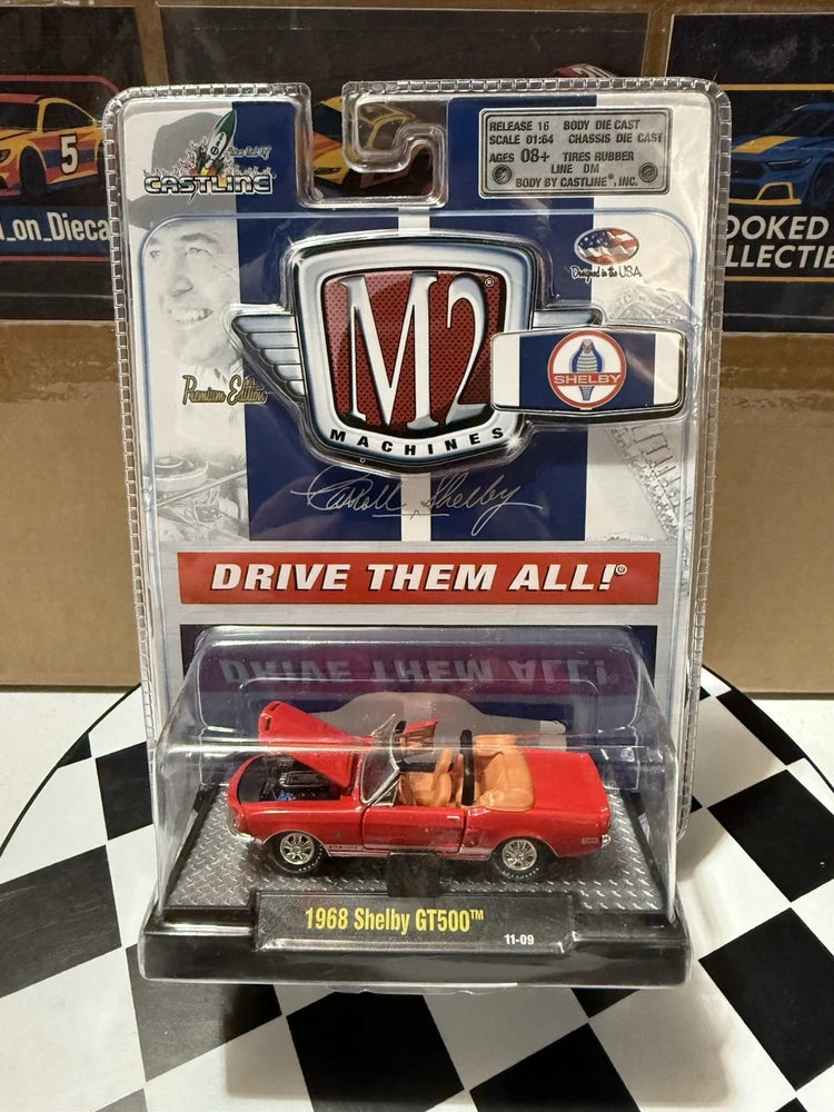 M2 Machines Premium Edition 1968 Shelby GT500 Convertible Red 1:64 Diecast