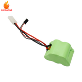 6.0V NiMH RC battery pack with green case and wire connector
