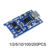 1/2/5/10/100/200PCS 5V Micro USB 1A 18650 Lithium Battery Charging Board Module