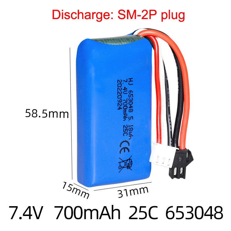1Pcs 7.4V 700mAh Lipo Battery For MJXRC X600 F46 Aircraft Model Aircraft JXD391V