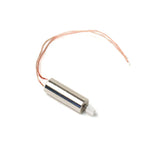 CW FPV drone replacement motor with pinion gear and attached wire leads