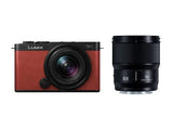Panasonic LUMIX S9 W Kit 18-40mm+50mm Jet Black x Crimson Red Leather