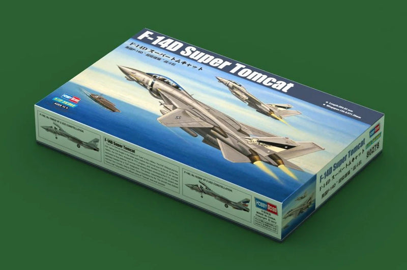Hobbyboss 1/72 F-14D Super Tomcat model kit box with aircraft artwork