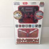 Red 2.4GHz RC spy drone in retail package, Envision Spy Drone box