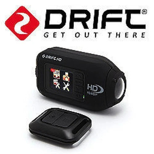 DRIFT 1080P WATERPROOF HELMET CAMERA LCD AV WIRELESS REMOTE POV ACTION CAM