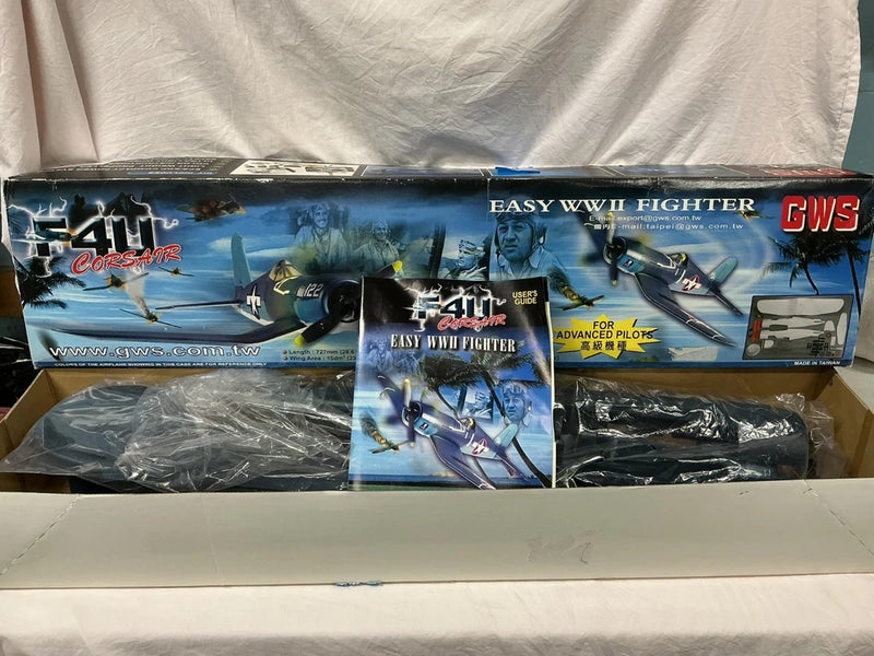 GWS F4U Corsair Easy WWII Fighter Motorized RC New Open Box w/ Damage *Pictures*
