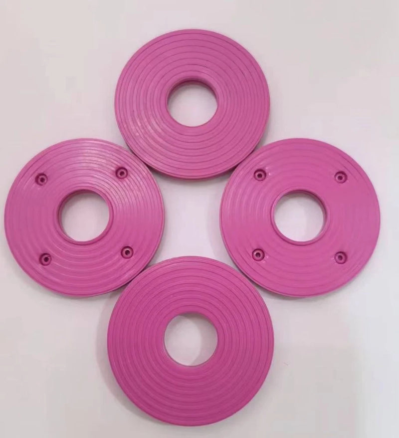 Double-layer rubber propeller clip pads, pink circular gaskets with center holes (12 pcs)