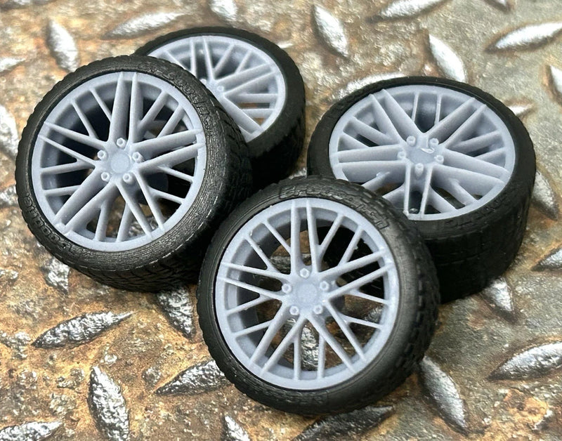 1/24 Scale: 21/20 In. ¡°C6 Corvette ZR1¡± Wheels W/ Wide Rear Tires