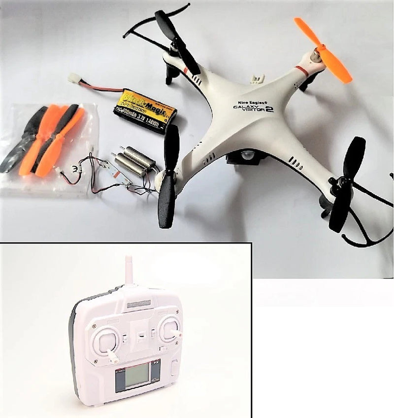 NINE EAGLES Galaxy Visitor 2 spare parts set with controller, motors, propellers, battery