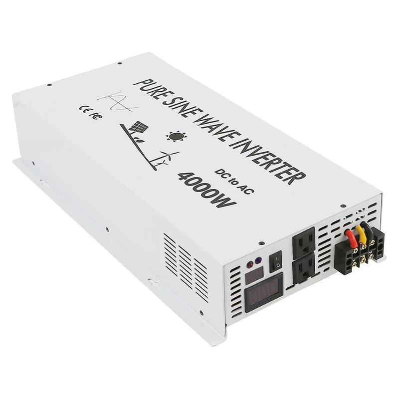 36V to 120V Pure Sine Wave Inverter 4000W Power Converter Van Off Grid Home Car
