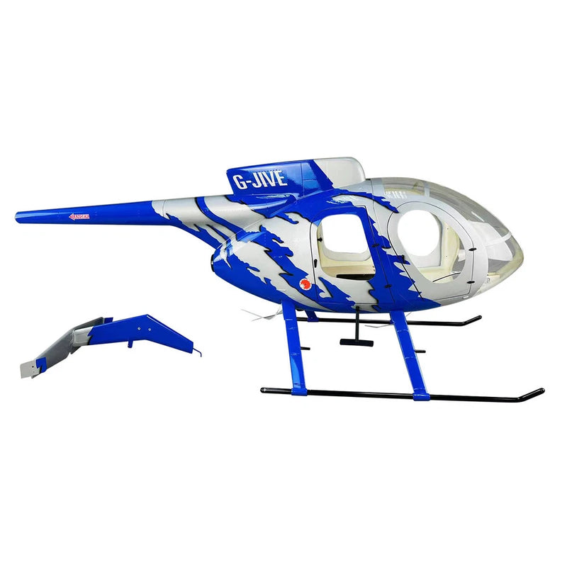 700 G-JIVE Blue MD-500E RC Helicopter Fuselage MD500E G-Jive Blue Painting Model