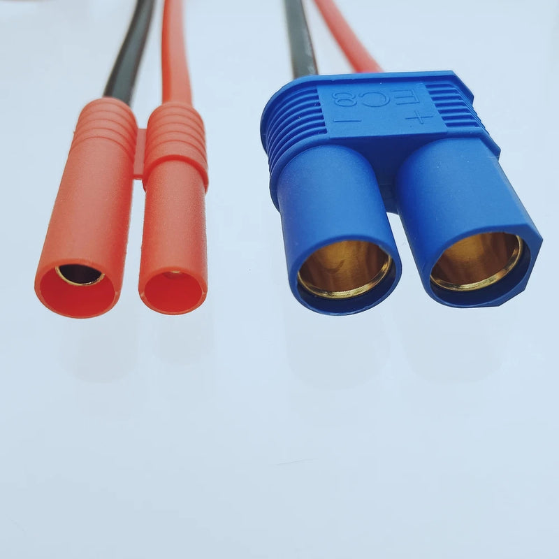 EC8 Female to HXT 4mm Banana Male cable 12AWG 5CM Charger Adapter RC Toy FPV