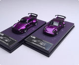 SW 1/64 Porsche 911 993 RWB purple low-tail modified alloy car model ornaments
