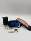 Fujifilm FinePix XP70 16.4MP Waterproof Digital Camera Blue w/5x Zoom Bundle