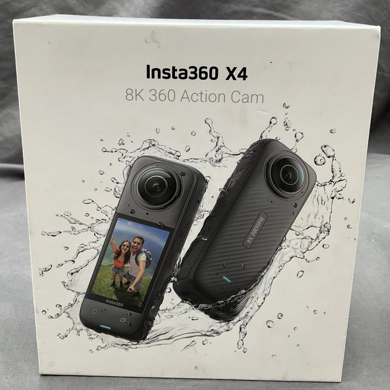 Brand?New Insta360 X4 360 Action Camera Waterproof USB-C Black 2.5in Screen