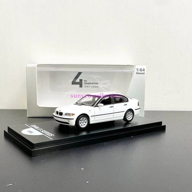 1:64 3 Series E46 4th Generation 50th Anniversary White Diecast Model