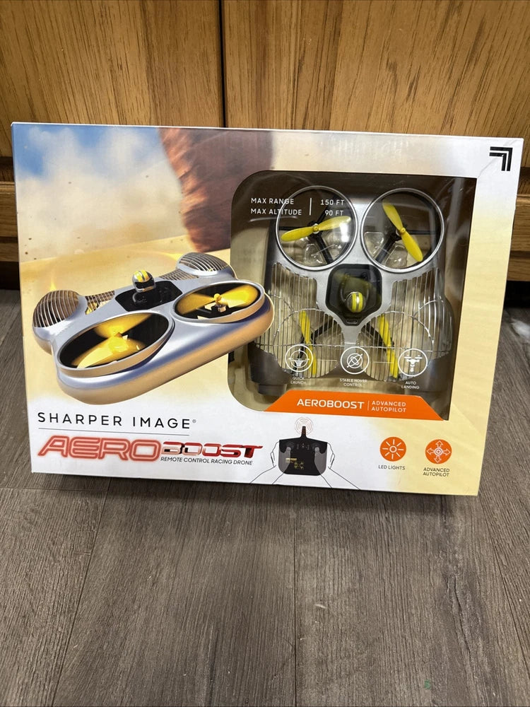 Sharper Image Toy RC Aeroboost Racing Drone with Autopilot New