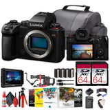 Panasonic Lumix S5 II Mirrorless Camera + 4K Monitor + 2 x 64GB Memory Cards +