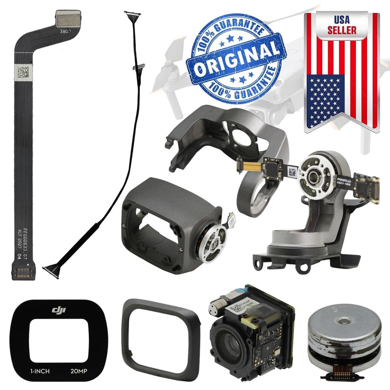 Drone gimbal camera and flex cable with motor bracket, OEM replacement part