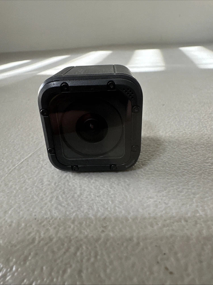 GoPro Hero Session action camera with front lens and protective black housing
