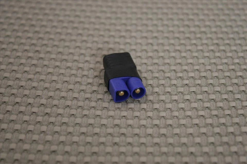 EC3 to Deans Lipo connector adapter, blue and black plastic plug