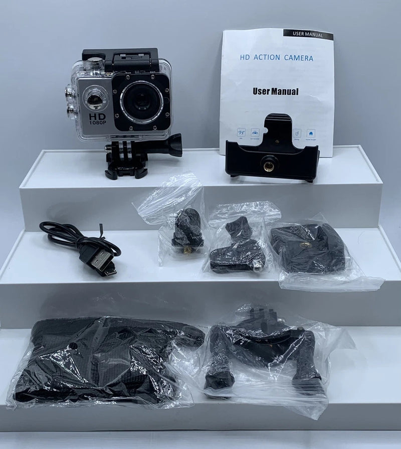 WiFi Action Camera with Ultra HD 1080P Resolution & 12MP Sports Waterproof Cam