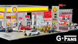 1/64 Diorama Diecast Garage Model LED Lighting Parking Lot Scene Display Gift US