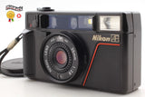 Nikon AF 35mm point-and-shoot film camera, gray body with front lens and flash