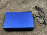 Blue parallel battery charger hub with black power cables