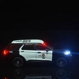 WEPD: 1/64  LAPD Ford Explorer Diecast police car Model Custom   with LED Lights