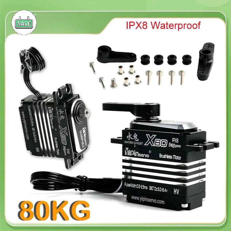 X80 Digital Servo 80KG 180/270 Degree Brushless Servos For 1/8 1/10 1/12 RC Cars