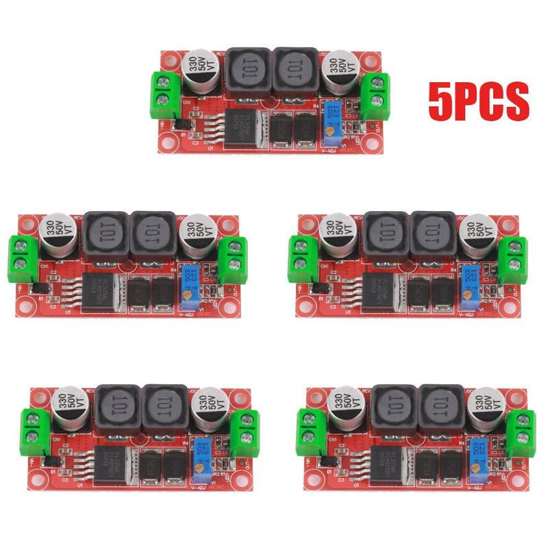 5pcs DC-DC Step-Down Power Module 5A High Current 5V-38V to 1.25-32V Converter