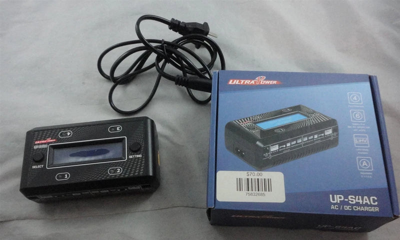 Ultra-Power UP-S4AC 4-Port 1S-2S AC Micro LiPo Battery Charger (Only 3 Channels) Battery
