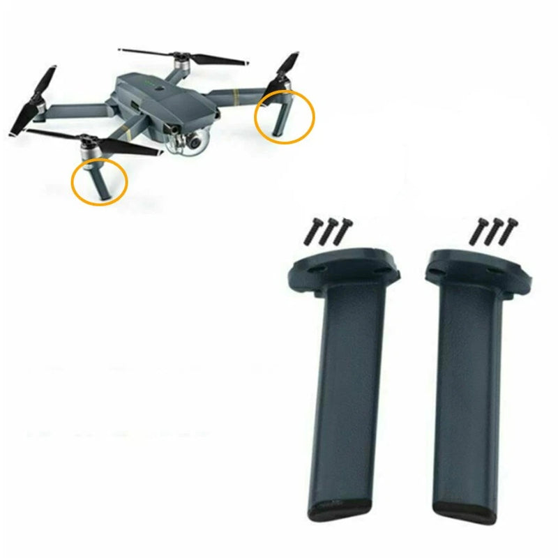 Front drone landing gear leg replacement with two legs and mounting screws