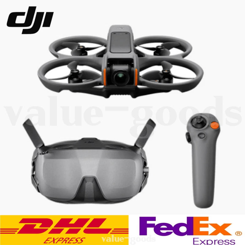 DJI Avata 2 drone with goggles and motion controller