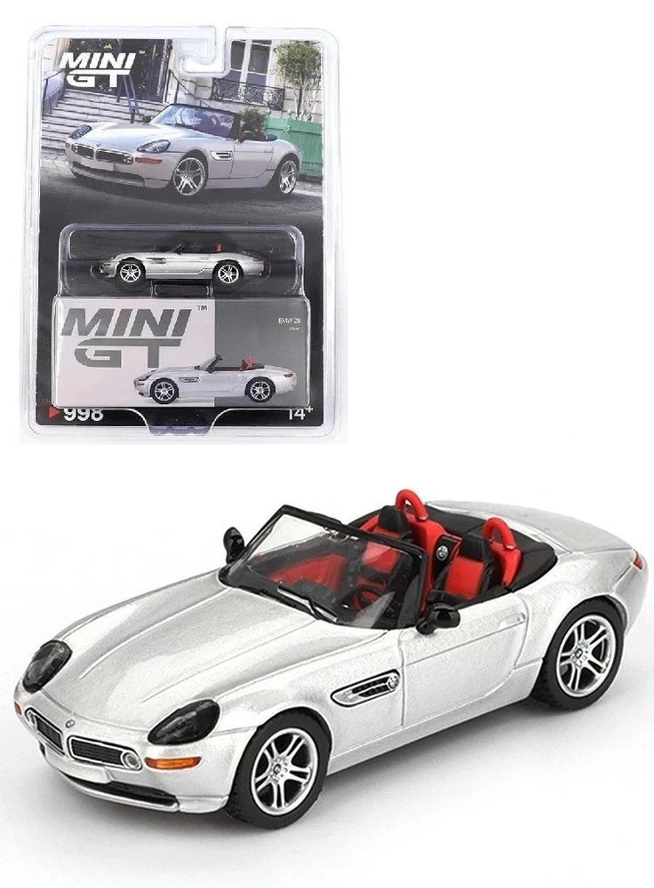 Mini GT BMW Z8 Roadster 1:64 Silver Diecast Model Car MGT00998-P11