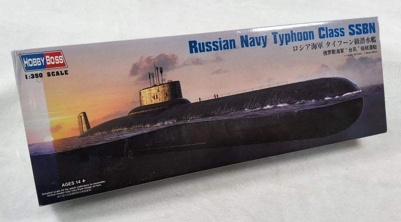 Hobby Boss 1/350 Russian Typhoon SSBN submarine model kit box, sealed