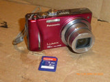 Panasonic Lumix DMC-ZS10 Red 14.1MP 16x Zoom Digital Camera 64x digital Zoom GPS