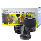 New TOKINA SZX 400mm F8 Reflex Manual Focus Lens & 2x Extender Set -FUJIFILM X