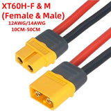 For RC Lipo Battery XT60 Connector Plug Extension Cable 12/14AWG Male to Female