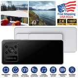 Body-worn HD camera recorder with built-in Wi‑Fi hotspot, black front panel and lens
