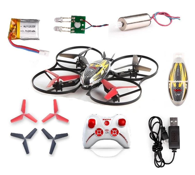 Assault 2.4G quadcopter drone parts kit with controller, charger, propeller blades