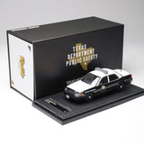 Rollin 1/64 Scale CV Texas State Police DPS Highway Patrol Car Alloy Model Car
