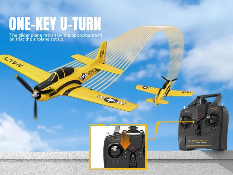 Volantex US Navy T28 Fighter RC Airplane 2.4G 4CH Remote 6-Axis Gyro Stunt RTF