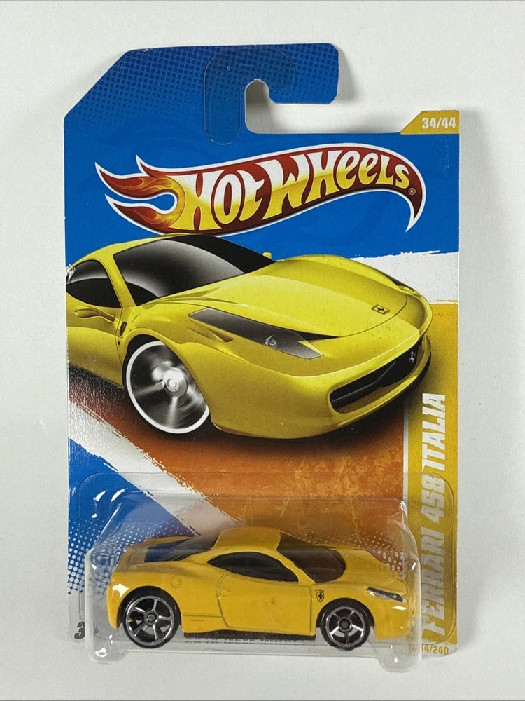 Hot Wheels Ferrari 458 Italia 2010 New Models Yellow HC36