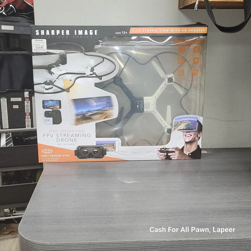 Sharper Image FPV Streaming Drone w/VR Headset 1st Person Viewing NIB RP $169.99