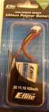 11.1V 3S LiPo battery with JST connector, 430mAh, orange/black balance wires