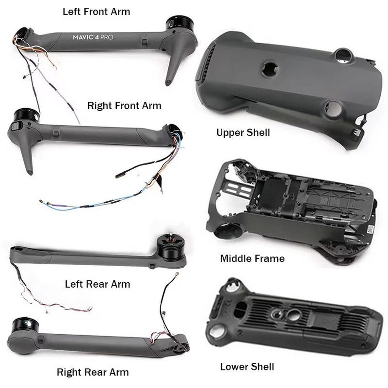 For DJI Mavic 4 Pro Drone Arm Motor Body Shell Upper/Lower Shell Middle Frame