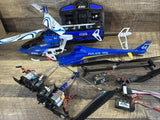 Upgraded Blade CX E flite RC Helicopter For Parts With Radio & Spare Parts