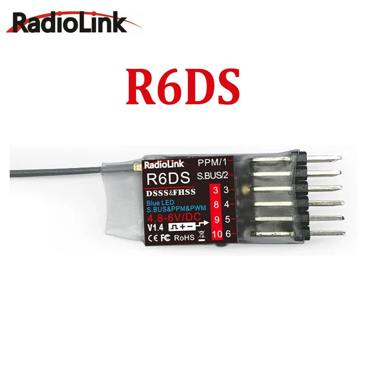 Radiolink R6DS 2.4G 6/10 CH RC Transmitter Receiver SBUS/PWM/PPM for RC Drones